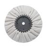 6" White Treated Airway Buff - 5/8" & 1/2" Arbor