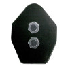 30" Black 45 Degree Angled Heavy Duty Mud Flap Hanger - 1 1/8" Bolt Pattern