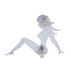 11" X 17" Chrome Sitting Lady Cutout - Facing Right