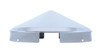 4 Even Notched Chrome Pointed Front Hub Cap - 1" Lip