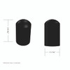 33mm x 3 3/4" Black Dome Nut Cover - Thread-On