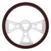 18" Wood Steering Wheel - Hourglass