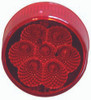 2 Inch Sealed Round Red LED Light With 7 LED Diodes - Red Lens