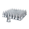 33mm X 4-7/8" Chrome Plastic Super Spike Nut Cover - Push-On (60 Pack)