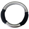 18 Inch Gray Carbon Fiber Steering Wheel Covers with Spiky Memory Foam Grips