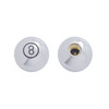 Chrome Large "8" Ball Valve Caps (4 Pack)