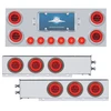 SS Rear Center Panel and Mud Flap Hangers Set Red Led&Lens