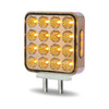 DOUBLE FACE AMBER/RED TURN & MARKER TO PURPLE AUXILIARY SQUARE REFLECTOR LED LIGHT – DOUBLE POST | 38 DIODES | CLEAR LENS