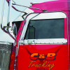 5 Inch - Polished Stainless Steel - Door Mounted Mirrors - 1973-2004 - Peterbilt Chopped Top of Door Trims