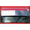 Kenworth Curved Windshield Blind Mount 13" Visor - 10 Bullseye Light Holes - Cast Mirror Brackets