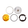 DUAL FUNCTION WATERMELON LENS - FLUSH MOUNT LARGE GLASS MARKER LIGHT KIT - CLEAR