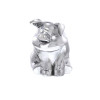 Chrome Die-Cast Sitting Pig Ornament