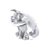 Chrome Die-Cast Sitting Pig Ornament