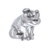 Chrome Die-Cast Sitting Pig Ornament