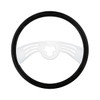 18" Carbon Black Steering Wheel - 2 Spoke