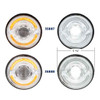 ULTRALIT- LED 5-3/4" Round Headlight With 60 LED Dual Color Light Bar, Amber & White LED - Low Beam