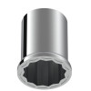 1-1/2" X 3" Chrome Plastic Pointed Nut Covers - Push-On (20-Pack)