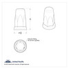 33mm X 3-1/4" Chrome Plastic Tall Nut Covers With Flange - Push-On (Box of 20)