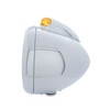 Chrome Guide 682-C Headlight H4 With 10 Amber LED & Dual Mode LED Signal - Amber Lens
