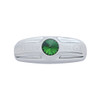Trailer Brake Cover W/Crystal For Freightliner Century (1996-2011), Columbia (2001-2017) - Green Crystal