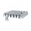 1-1/2" x 2-3/4" Chrome Plastic Slotted Bullet Nut Covers - Push-On