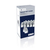 1-1/2" x 2-3/4" Chrome Plastic Slotted Bullet Nut Covers - Push-On