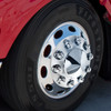 33mm x 2-7/16" Chrome Plastic Standard Nut Covers With Flange - Push-On