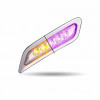 PETERBILT DUAL REVOLUTION AMBER TURN & MARKER TO PURPLE AUXILIARY LED DOOR LIGHT - DRIVER SIDE