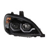 Blackout Projection Headlight W/Dual Function Light Bar For 2001-2020 Freightliner Columbia