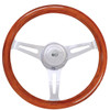 16 Inch Mahogany Dart 3 Spoke Steering Wheel