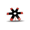 8" RED AUXILIARY STAR LED LIGHT FOR 15" DONALDSON/VORTOX AIR CLEANERS - 24 DIODEScc