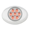 SMALL LOW PROFILE SURFACE MOUNT PEARL LED MARKER LIGHT W/ CHROME BEZEL Grand General > LED