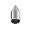 15/16" X 2-1/2" CHROME PLASTIC SPIKE NUT COVER - PUSH-ON (COLOR BOX OF 60)
