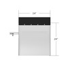 24" X 24" 430 STAINLESS STEEL QUARTER FENDER WITH TUBE BRACKET SET - 4" SIDE WALL