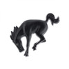 Plastic Bucking Horse Emblem - Matte Black
