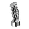 THREAD-ON SKULLS PISTOL GRIP GEARSHIFT KNOB WITH CHROME 9/10 SPEED ADAPTER - CHROME