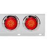 3-3/4" BOLT PATTERN STAINLESS SPRING LOADED LIGHT BAR WITH 6X 4" 16 LED TURBINE LIGHTS