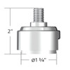 1/2"-13 Thread-On Shift Knob Mounting Adapter For Eaton Fuller Style 13/15/18 Shifter - Chrome (Bulk)