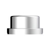 3/4" X 5/8" CHROME PLASTIC FLAT TOP NUT COVERS - PUSH-ON (10-PACK)