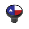 1/2"-13 THREAD-ON GEARSHIFT KNOB WITH TEXAS FLAG STICKER - BLACK
