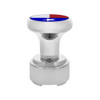 THREAD-ON GEARSHIFT KNOB WITH 9/10 SPEED ADAPTER & TEXAS FLAG STICKER - CHROME