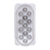 26 LED Dual Function Reflector Double Face Oval Light With SS Bracket - Amber & Red LED/Clear Lens
