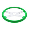 18" Vibrant Color 4 Spoke Steering Wheel - Candy Apple Green