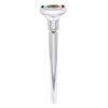 1/2"-13 THREAD-ON GEARSHIFT KNOB WITH MEXICO FLAG STICKER - CHROME