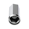 33mm X 4-1/4" Tall Chrome Plastic Hexagon Style Thread-On Nut Cover (Bulk)
