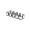3/4" X 1-1/4" CHROME PLASTIC FLAT TOP NUT COVERS - PUSH-ON (10-PACK)