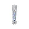 Chrome Austin 13/15/18 Speed Gun Cylinder Gearshift Knob w/ High Power LED - Blue