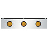 Bumper Light Bracket With Three 2 Inch Round Amber LEDs