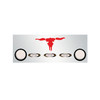 Rear Frame Filler Panel With 7 LEDs And Lighted Steerhead - Clear Lens