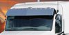 Peterbilt 579 16 Inch Drop Visor Raised Roof With 10 Bullet Light LEDs Amber/Clear